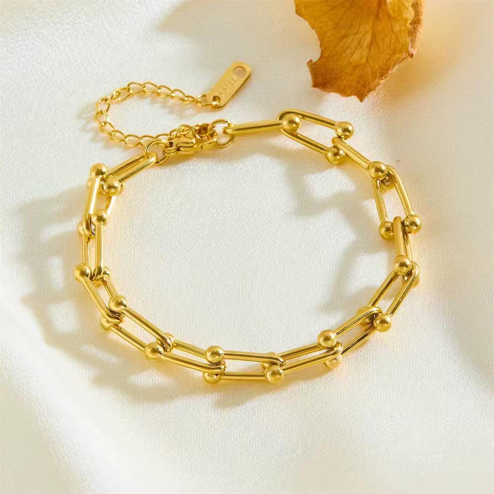 Link Chain Bracelet – 18K Gold Anti-Tarnish