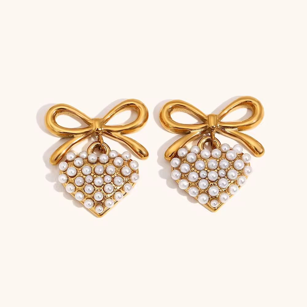 Kora Bow Earrings – 18K Gold Anti-Tarnish