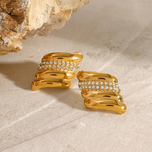 Ira Chunky Earrings - 18K Gold Plated