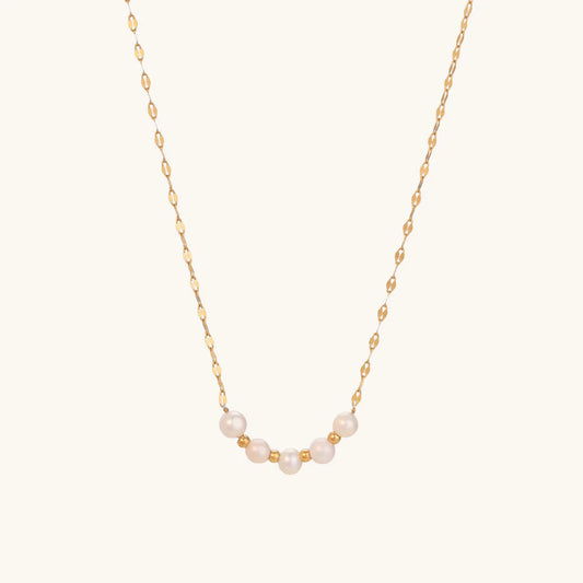 Aria Pearl Necklace - 18K Gold Anti-Tarnish