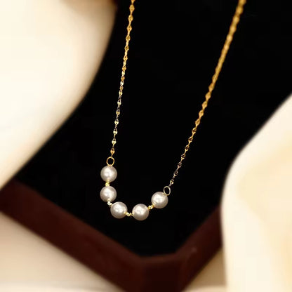 Aria Pearl Necklace - 18K Gold Anti-Tarnish