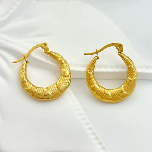 Athena Hoop Earrings - 18K Gold Anti-Tarnish
