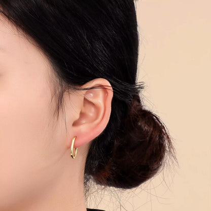 Bling Hoop Earrings - 18K Gold Anti-Tarnish