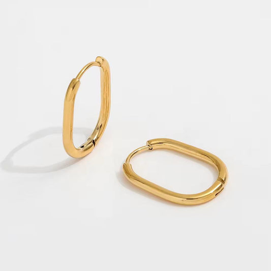Bling Hoop Earrings - 18K Gold Anti-Tarnish