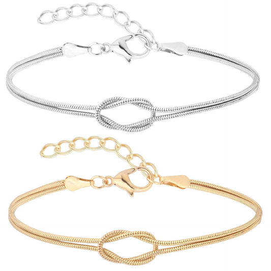 Bond of Love Bracelets ( Set of 2) – 18K Gold Anti-Tarnish