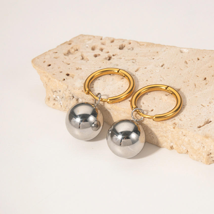 Dual Tone Dangles-18K Gold Anti-Tarnish