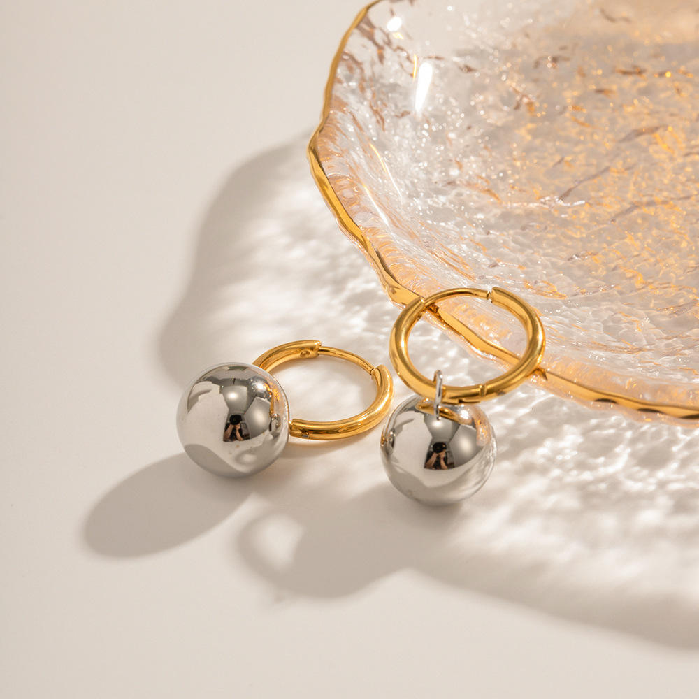 Dual Tone Dangles-18K Gold Anti-Tarnish
