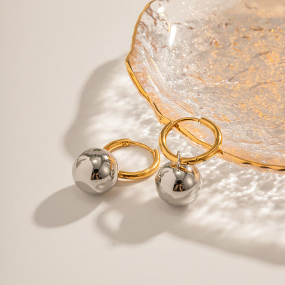 Dual Tone Dangles-18K Gold Anti-Tarnish
