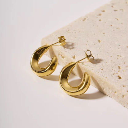 Elara Hoop Earrings - 18K Gold Anti-Tarnish