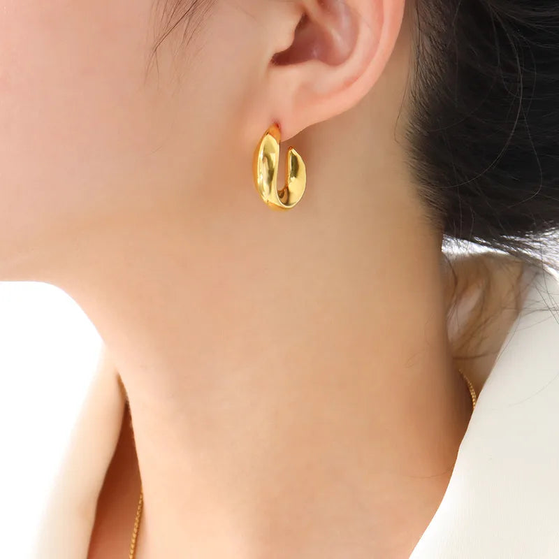 Elara Hoop Earrings - 18K Gold Anti-Tarnish