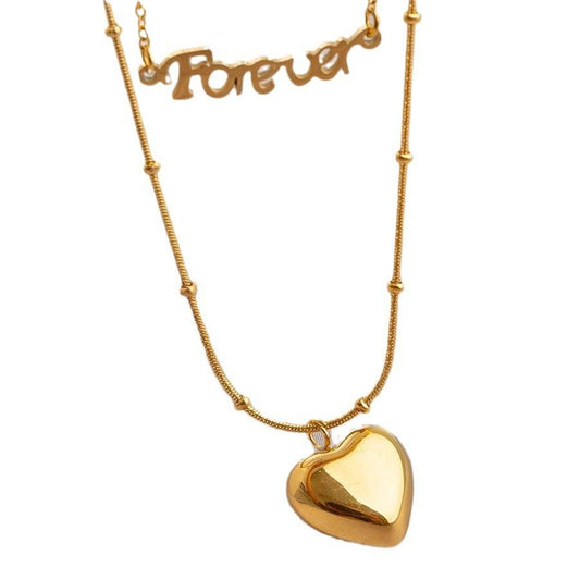 Forever with you Heart Necklace – 18K Gold Anti-Tarnish