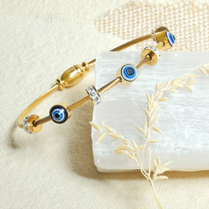 Evil Eye Bracelet – 18K Gold Anti-Tarnish