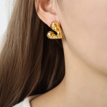Yuga Heart Earrings - 18K Gold Plated