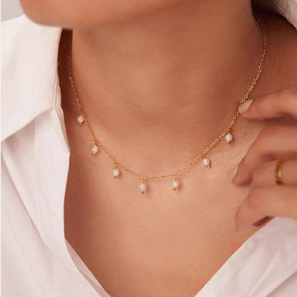 Havina Pearl Necklace - 18K Gold Anti-Tarnish