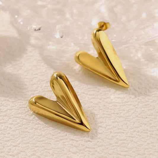 Jimena heart earrings – 18K Gold Anti-Tarnish