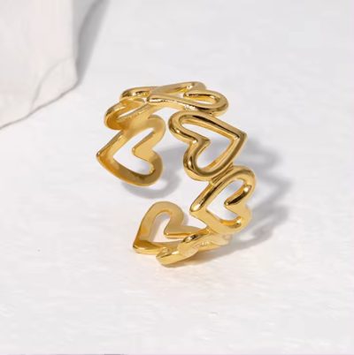 Harmonia Heart Ring - 18K Gold Anti-Tarnish