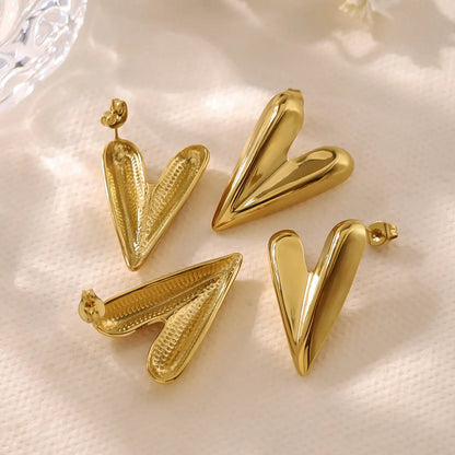 Jimena heart earrings – 18K Gold Anti-Tarnish