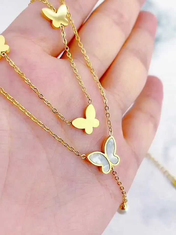 Suzy Butterfly Necklace - 18K Gold Anti-Tarnish