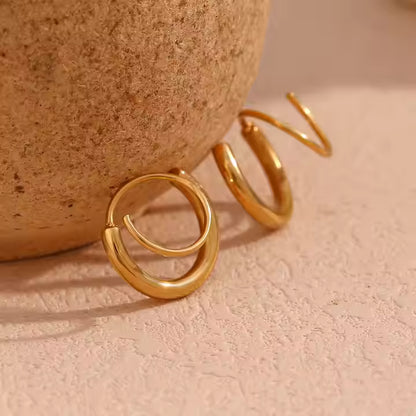 Diva Twina Hoops Light - 18K Gold Anti-Tarnish