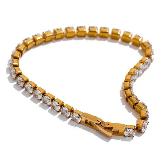 Diamond Affair Bracelet (2mm size stone)– 18K Gold Anti-Tarnish