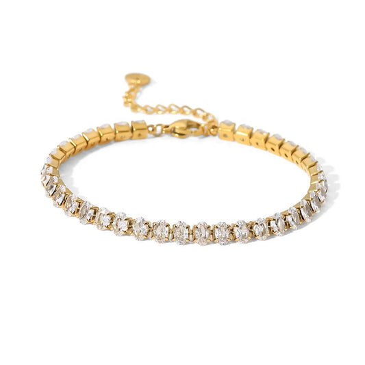 Diamond Desire Bracelet (6mm size stone) – 18K Gold Anti-Tarnish