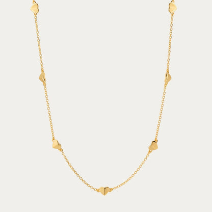 Mia Dainty Multi heart Necklace - 18K Gold Anti-Tarnish