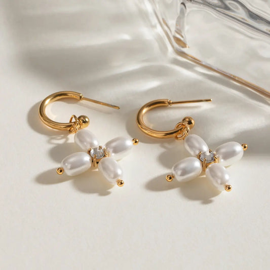 Arya Dainty C-Hoops - 18K Gold Anti-Tarnish