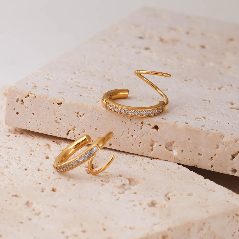 Diva Twina Hoops - 18K Gold Anti-Tarnish
