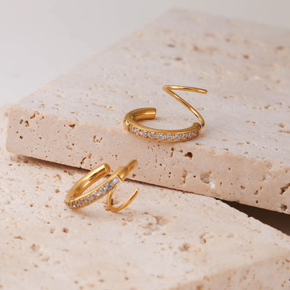 Diva Twina Hoops - 18K Gold Anti-Tarnish