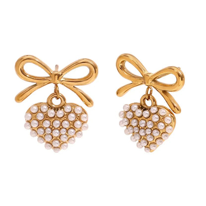Kora Bow Earrings – 18K Gold Anti-Tarnish