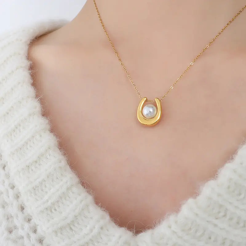Heidi Pearl Necklace – 18K Gold Anti-Tarnish