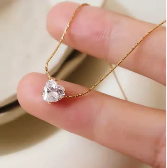 Heart Dainty Necklace - 18K Gold Anti-Tarnish