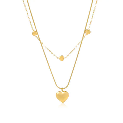 Carly Heart Pendant Necklace - 18K Gold Anti-Tarnish