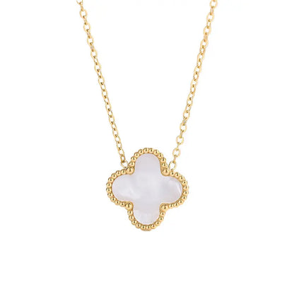 Isha White Clover Necklace - 18K Gold Anti-Tarnish