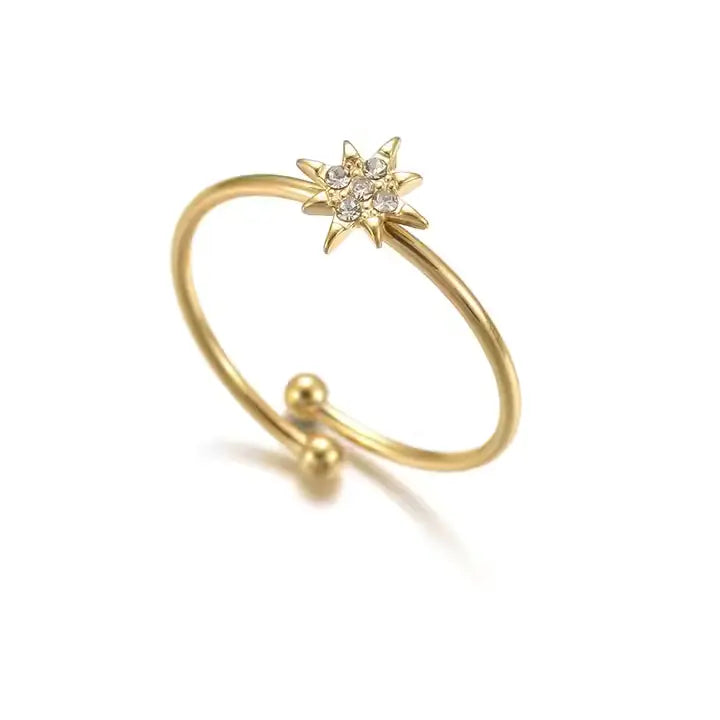 Ilaa Minimal Flower ring- 18K Gold Anti-Tarnish