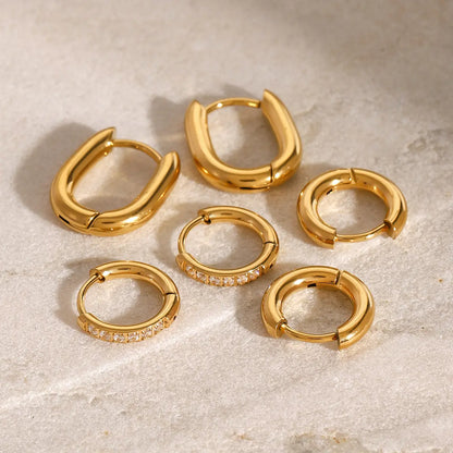Riya Dainty Earrings (Pair Of 3 Earrings) - 18K Gold Anti-Tarnish