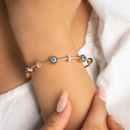 Evil Eye Bracelet – 18K Gold Anti-Tarnish