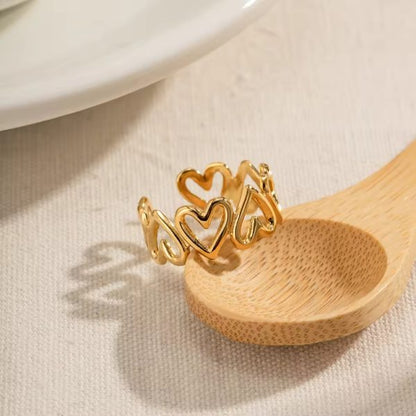 Harmonia Heart Ring - 18K Gold Anti-Tarnish
