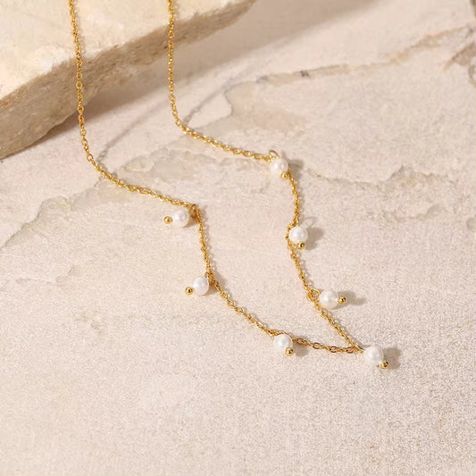 Havina Pearl Necklace - 18K Gold Anti-Tarnish