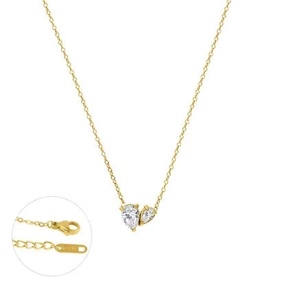 Evie Zirconia Stone Necklace – 18K Gold Anti-Tarnish
