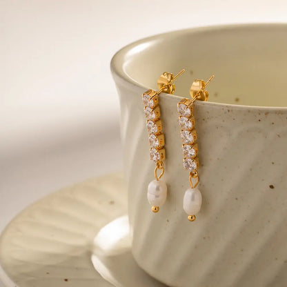 Scarlett Zirconia Earrrings - 18K Gold Anti-Tarnish