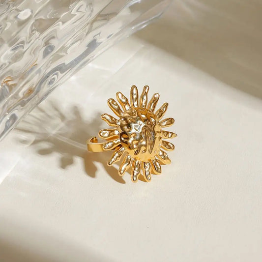 Juliet Chunky Sun Ring - 18K Gold Anti-Tarnish