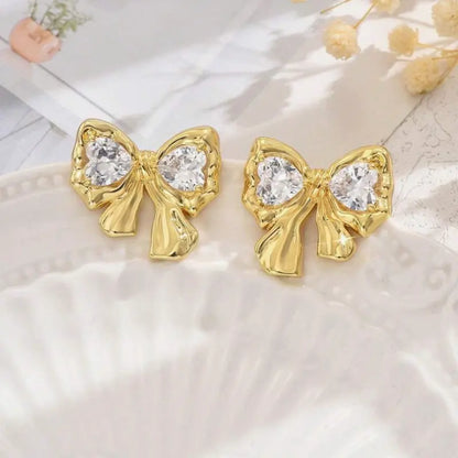 Lolita Bow Earrings - 18K Gold Anti-Tarnish