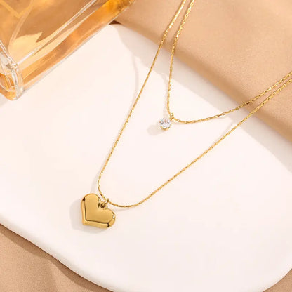 Selene Heart Necklace - 18K Gold Anti-Tarnish