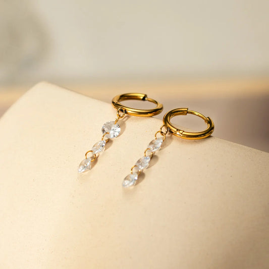 Rosalee Huggies - 18K Gold Anti-Tarnish