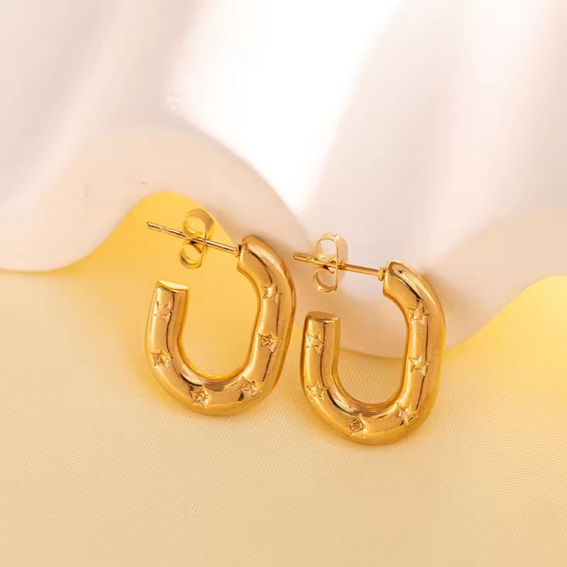 Helena Hoop Earrings - 18K Gold Anti-Tarnish