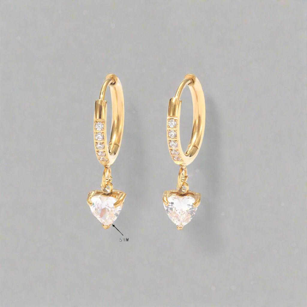Anaya Radiance Hoops – 18K Gold Plated with Zirconia Accents