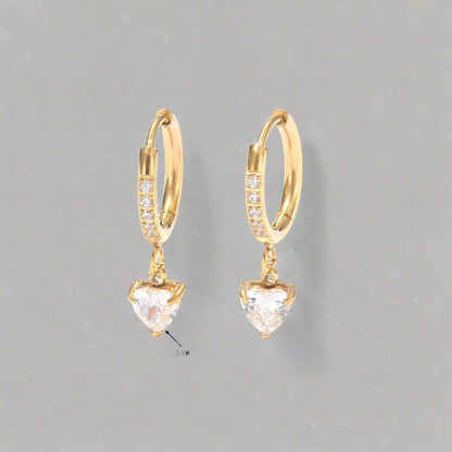 Anaya Radiance Hoops – 18K Gold Plated with Zirconia Accents