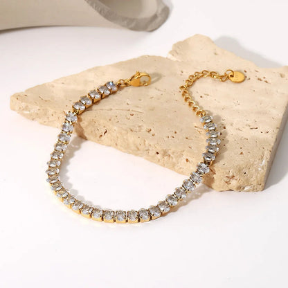 Diamond Desire Bracelet (6mm size stone) – 18K Gold Anti-Tarnish