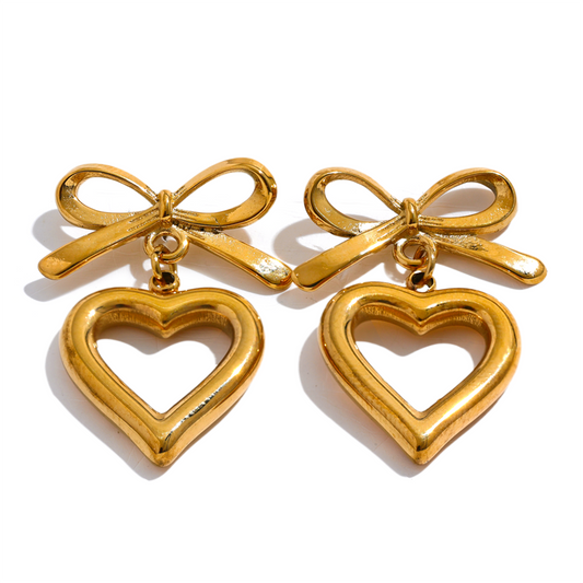 Laya Heart Dangler -  18K Gold Anti-Tarnish